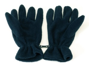 Flaušové rukavice, modrá